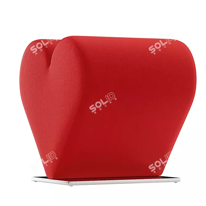 Love Pouf: Retro Pop Art 3D model image 4