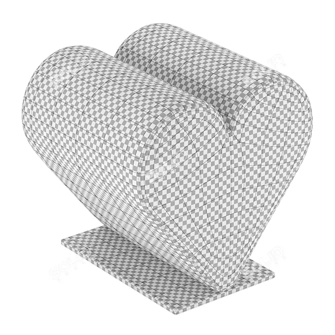 Love Pouf: Retro Pop Art 3D model image 7