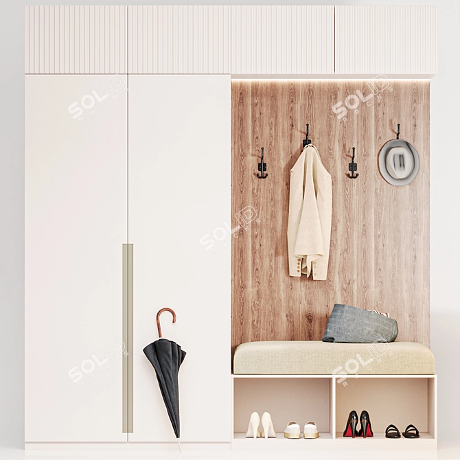 Entryway Set with Umbrella 3D model image 1