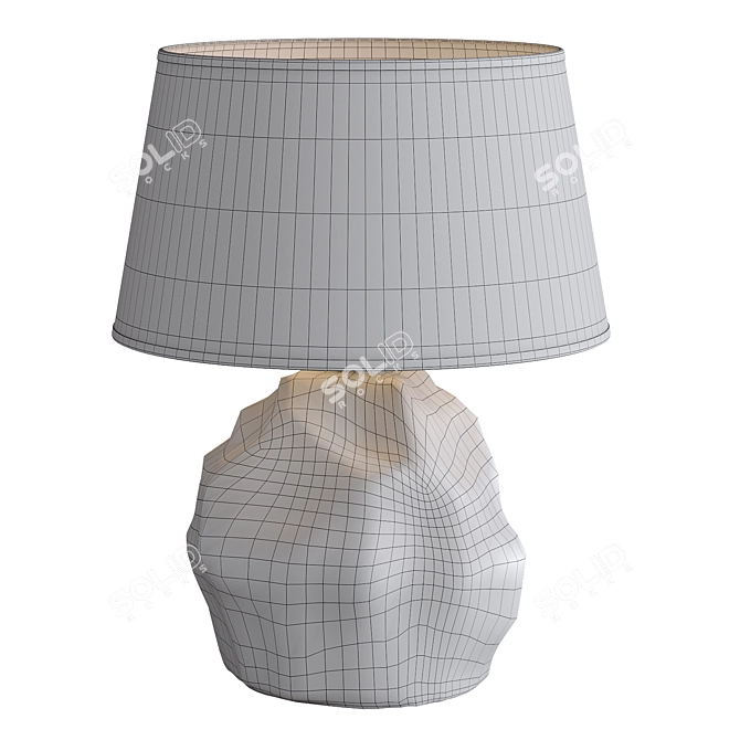 Gold Gilded Marble Table Lamp 3D model image 2