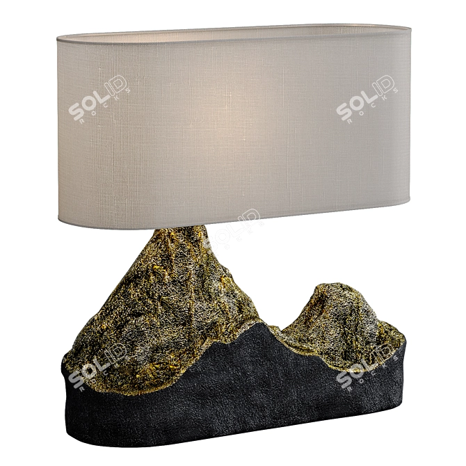 Bronze Sculpture Landscape Lamp 3D model image 1