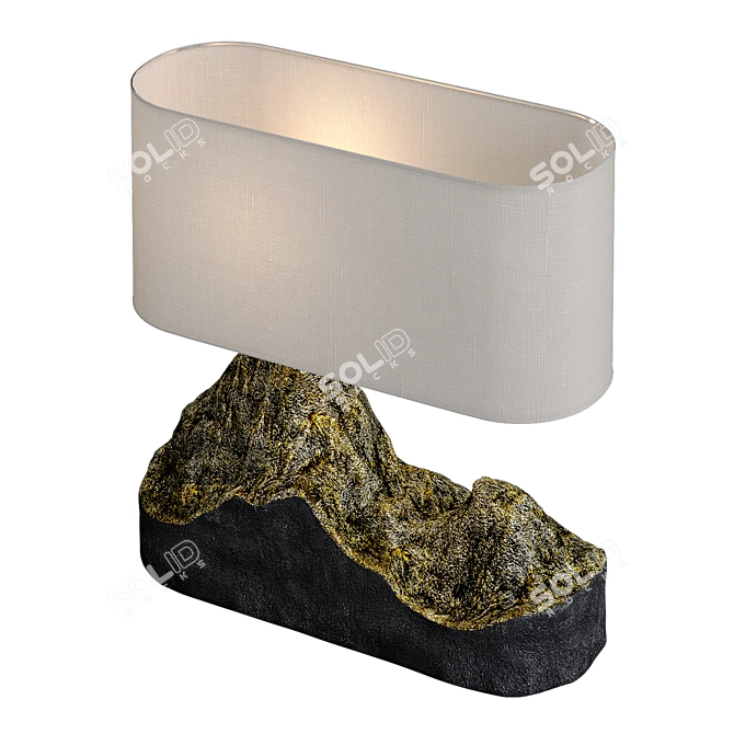 Bronze Sculpture Landscape Lamp 3D model image 2