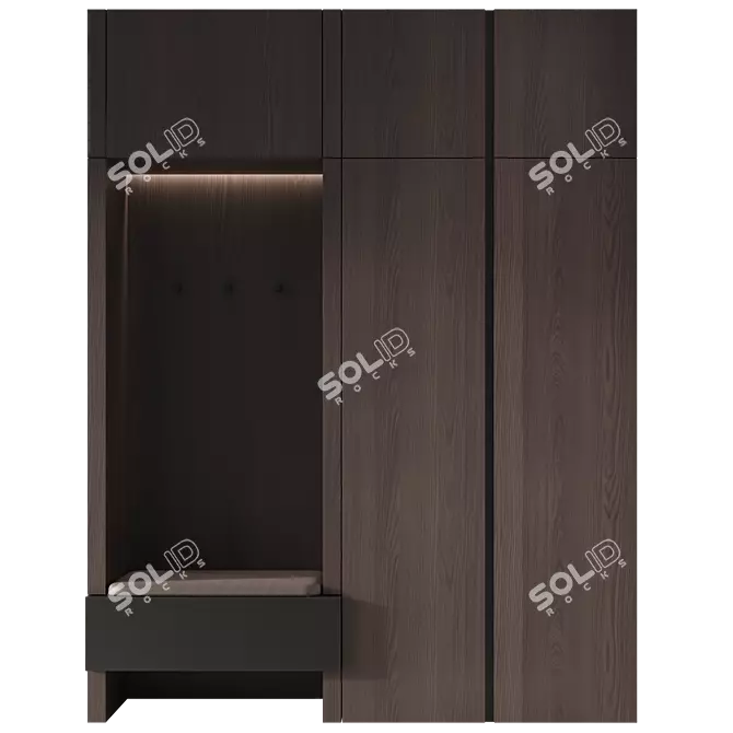 Modular Entryway Furniture Set 3D model image 3