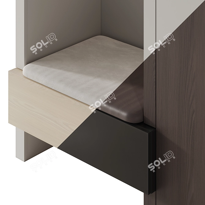 Modular Entryway Furniture Set 3D model image 4