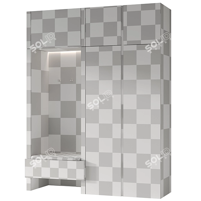 Modular Entryway Furniture Set 3D model image 5