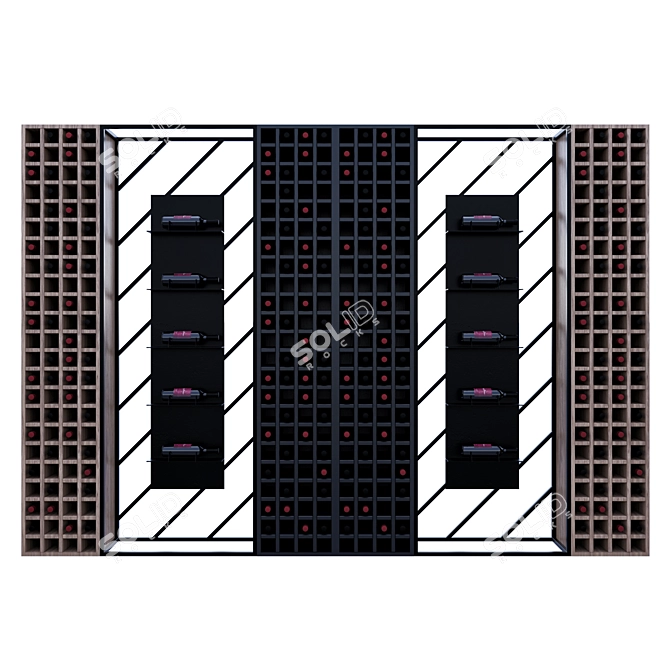 Restaurant Wine Shelf Organizer 3D model image 2