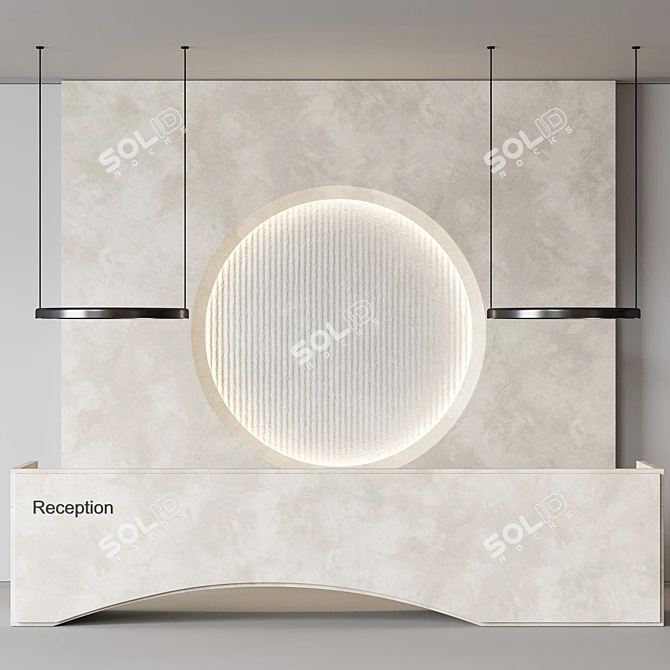 Sleek Modern Office Furniture Set 3D model image 1