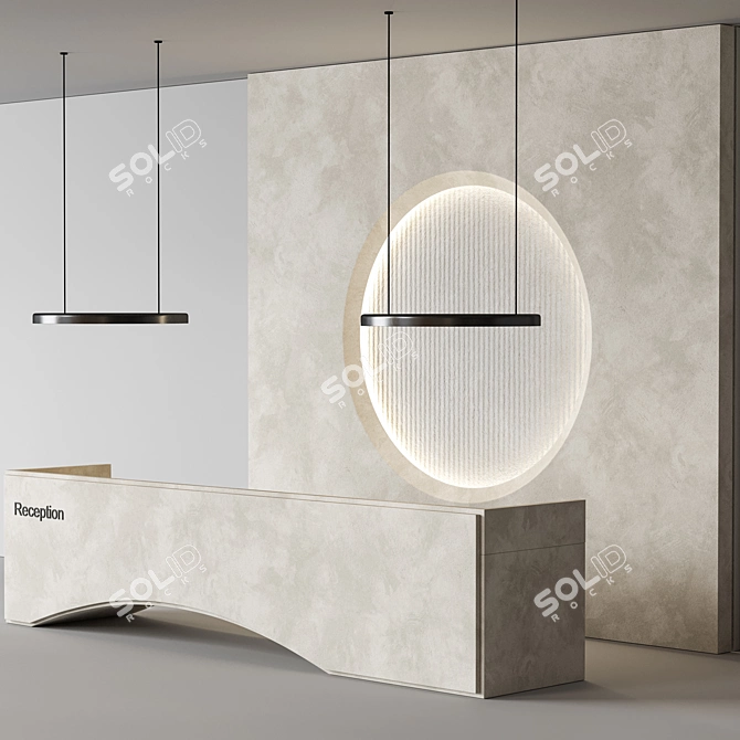 Sleek Modern Office Furniture Set 3D model image 2