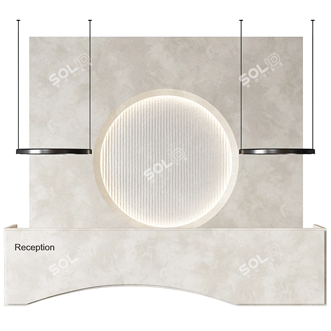 Sleek Modern Office Furniture Set 3D model image 8