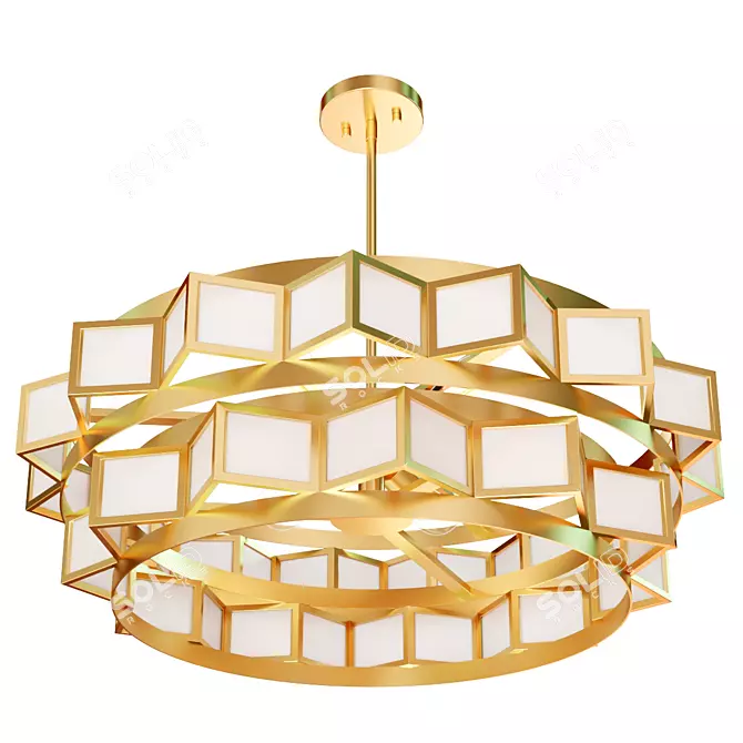 Gideon 6-Light Chandelier, 72cm Diameter 3D model image 1