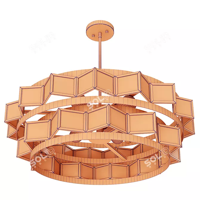 Gideon 6-Light Chandelier, 72cm Diameter 3D model image 3
