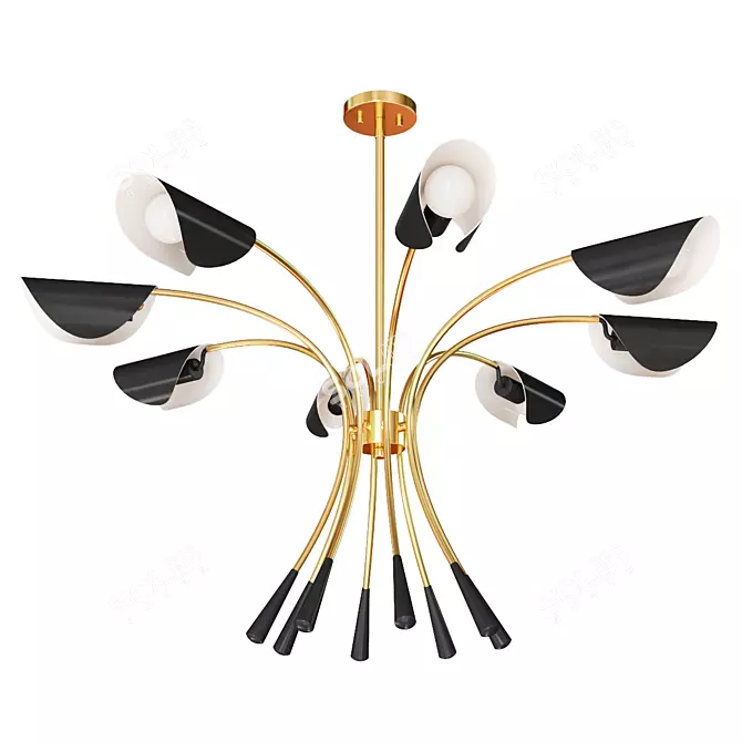 Arcus 8-Light Chandelier, 115cm Diameter 3D model image 1
