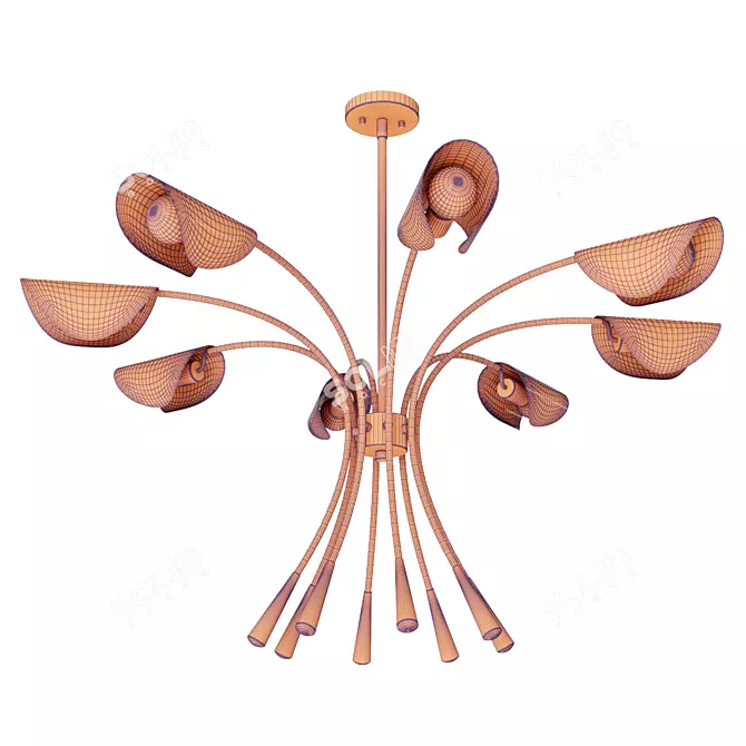 Arcus 8-Light Chandelier, 115cm Diameter 3D model image 2