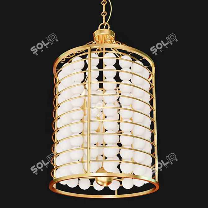 Byron 6-Light Chandelier, 60cm & 40cm 3D model image 2