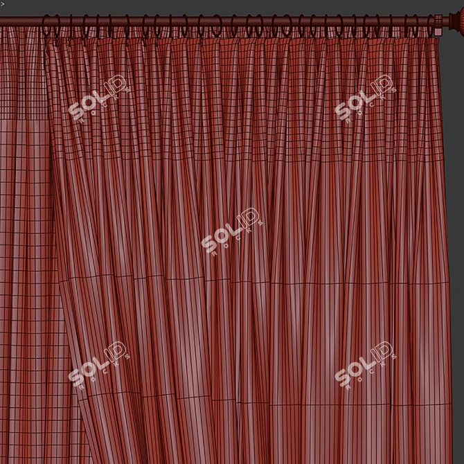 Structured Curtain Panel No.624 3D model image 4