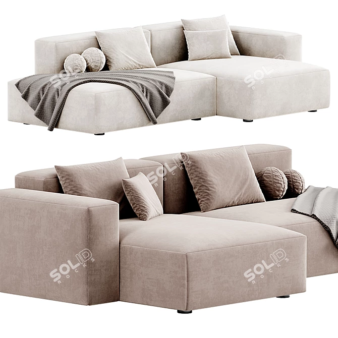 Plush Mags Soft Sofa 3D model image 1