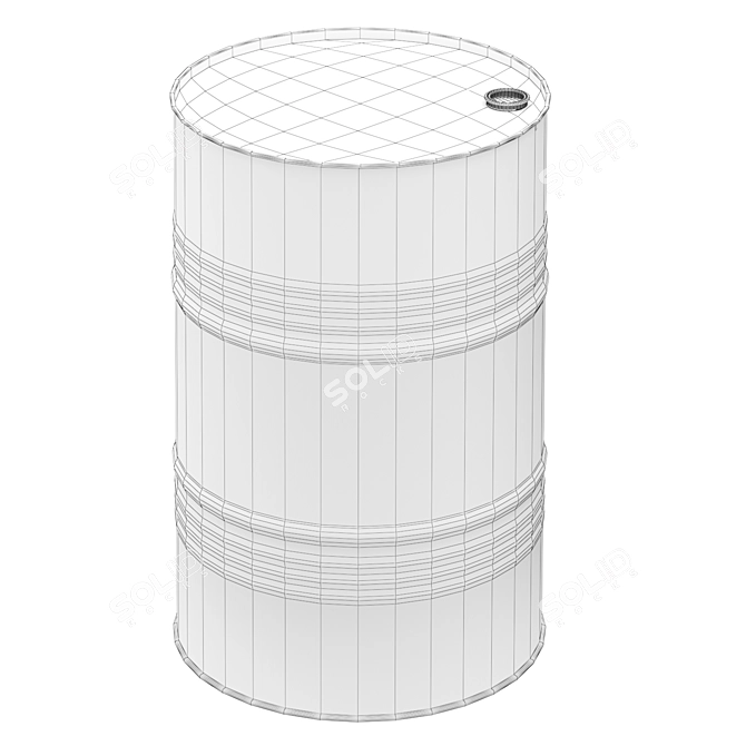 Metallic Steel Barrel Model Set 3D model image 7