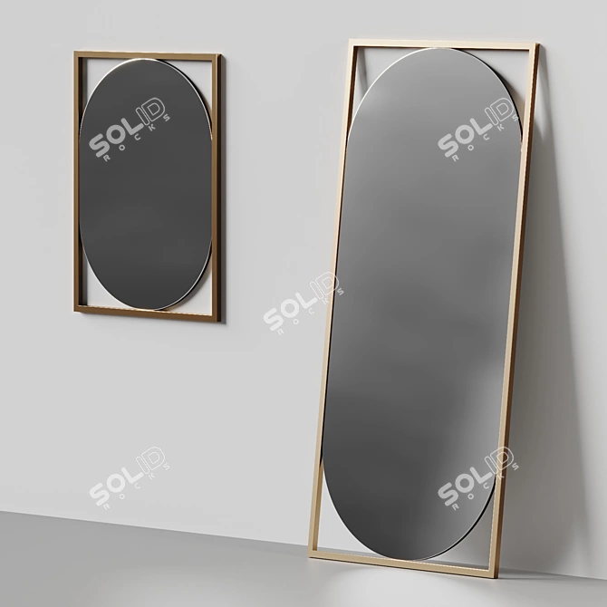 Amita Modern Full-Length Mirrors 3D model image 2