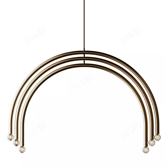  Arc Chandelier - Modern Elegance 3D model image 3