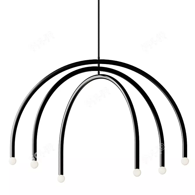  Arc Chandelier - Modern Elegance 3D model image 5