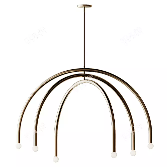  Arc Chandelier - Modern Elegance 3D model image 6