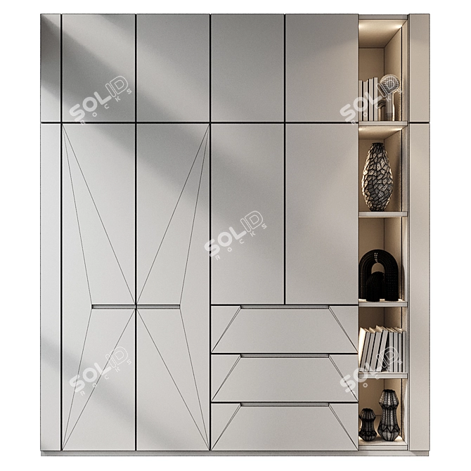 Modern Furniture Cabinet GHS-2438 3D model image 2