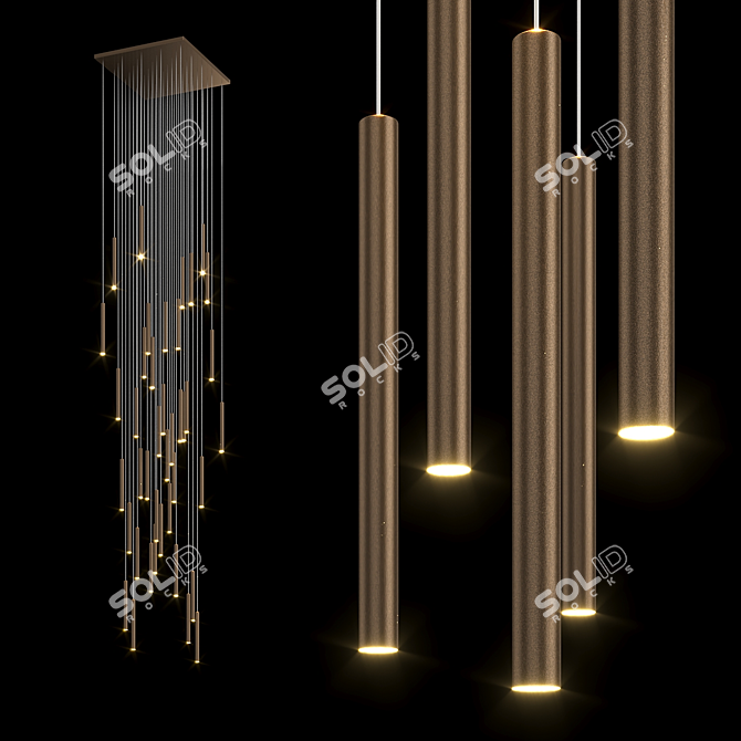 Integrator Bronze Pendant Light 3D model image 2