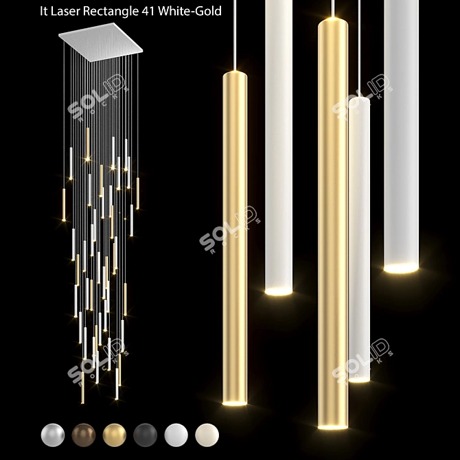 Elegant IT Laser Pendant Light 3D model image 1