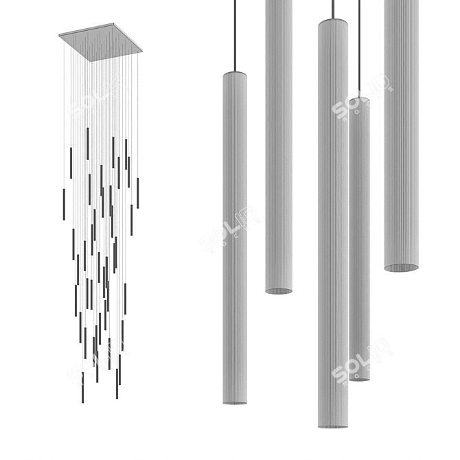 Elegant IT Laser Pendant Light 3D model image 2