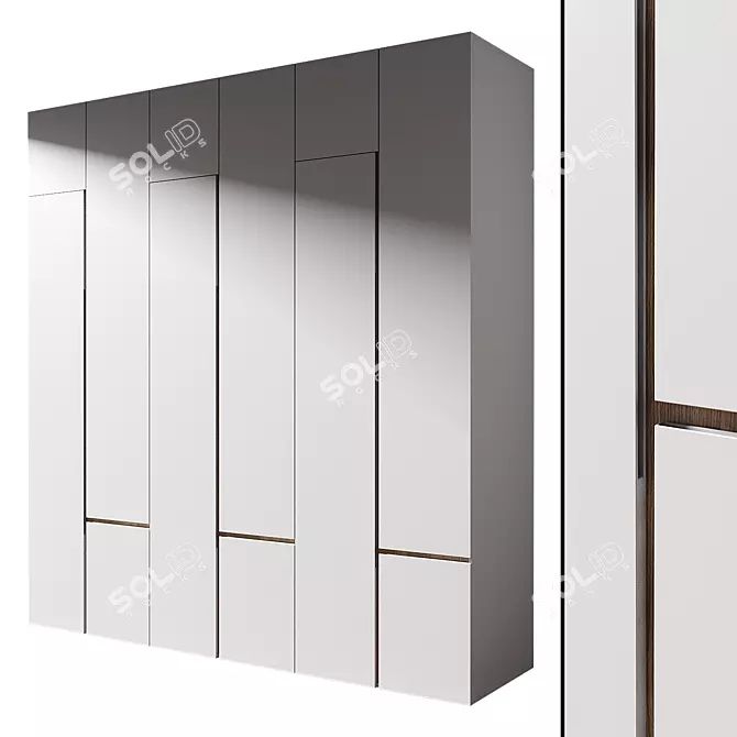 Modern Wardrobe Model 131 3D model image 2
