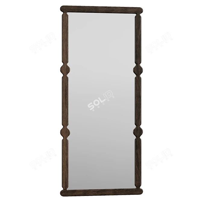 Tilley Large Wood Floor Mirror 3D model image 1
