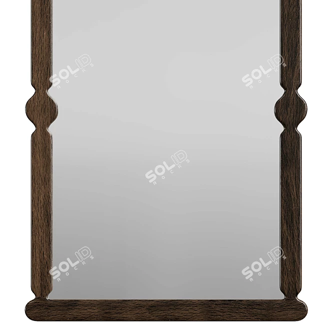 Tilley Large Wood Floor Mirror 3D model image 4