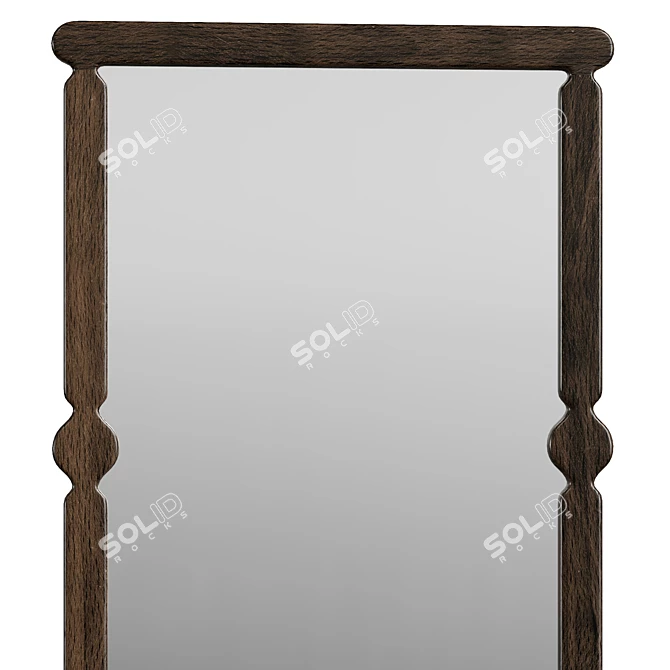 Tilley Large Wood Floor Mirror 3D model image 5