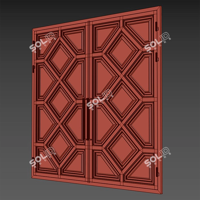 Sleek Modern Black Gate Design 3D model image 5