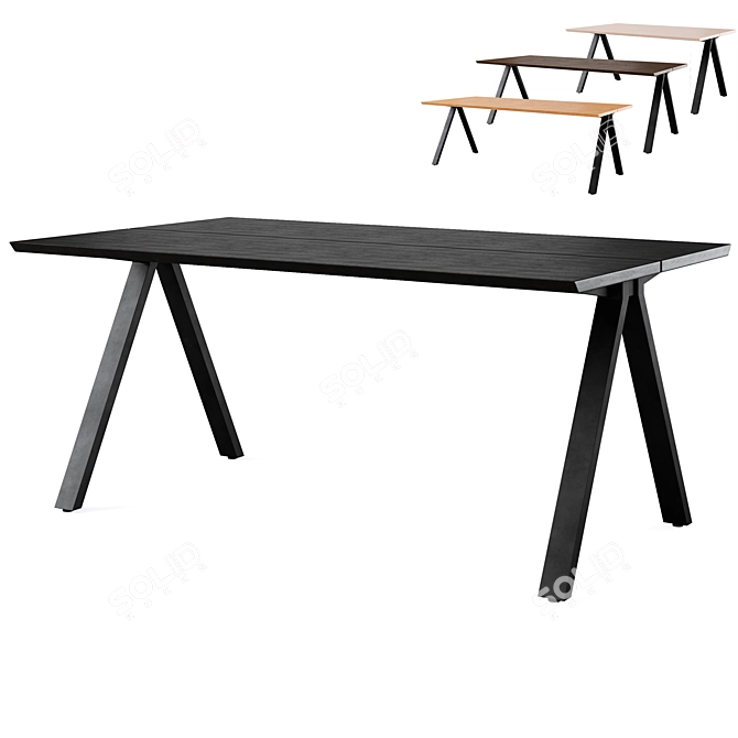 Elegant CARRADALE Dining Table 3D model image 1