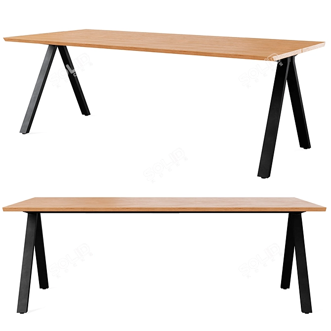 Elegant CARRADALE Dining Table 3D model image 8