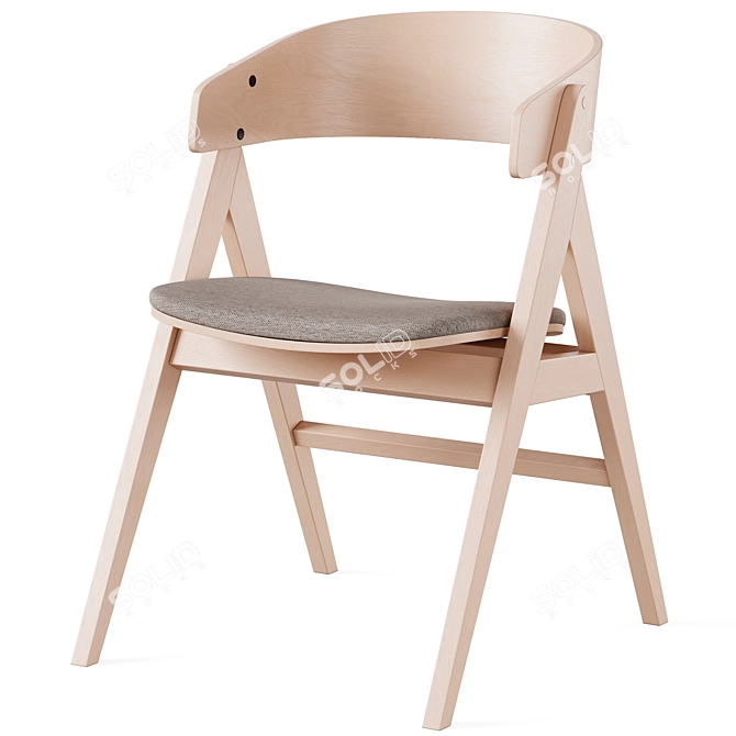 Contemporary WATERTON ARMCHAIR 55x61x80 cm 3D model image 1
