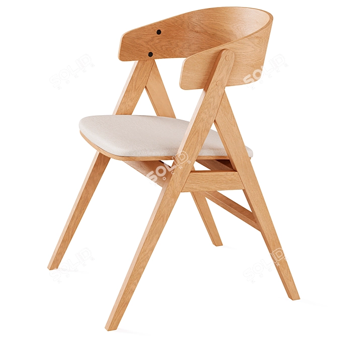 Contemporary WATERTON ARMCHAIR 55x61x80 cm 3D model image 4