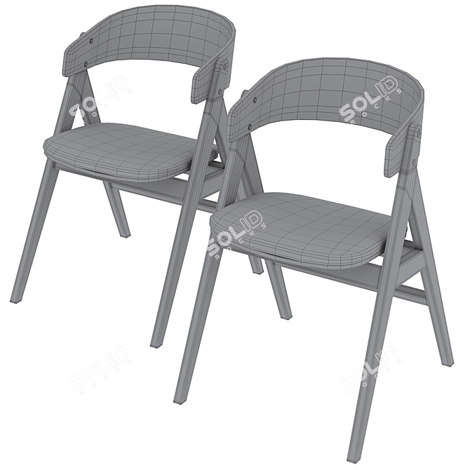 Contemporary WATERTON ARMCHAIR 55x61x80 cm 3D model image 7