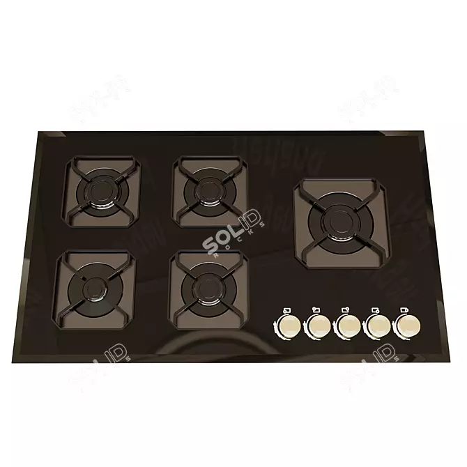 Sleek Modern Kitchen Model 3D model image 3