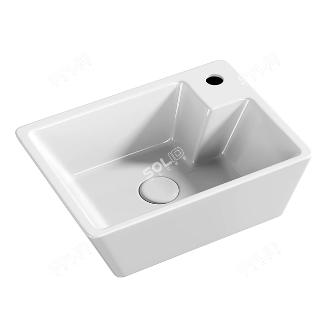 Whitehaus Isabella Wall Mount Sink 3D model image 2