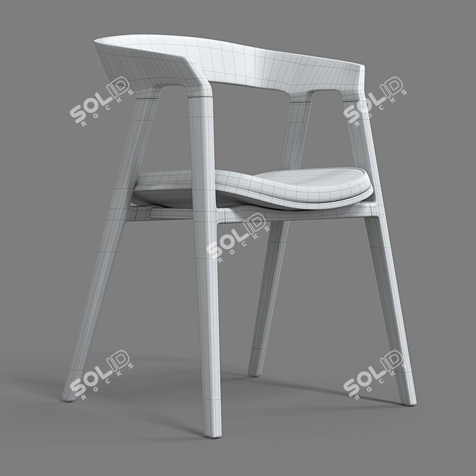 Modern Gaudi Chair with Turbosmoth 3D model image 4