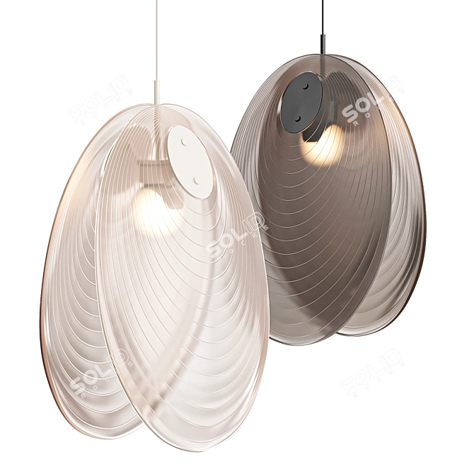 Elegant Crystal Pendant Lamp Bomma 3D model image 1