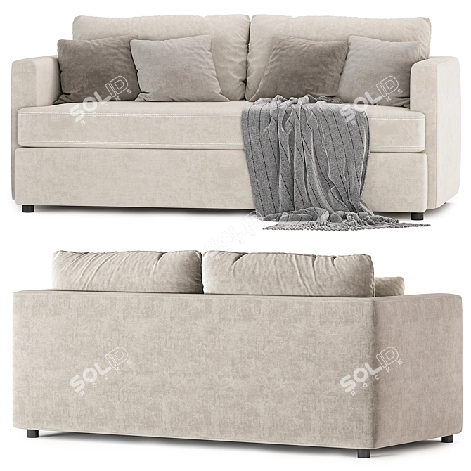  Sleek Lounge Bench Sofa Set 3D model image 2