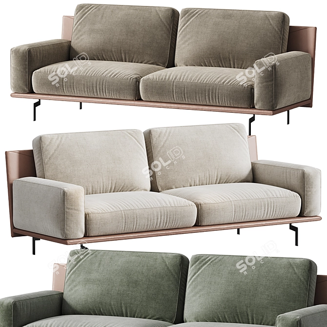 Elegant Etan Sofa by Twils 3D model image 1