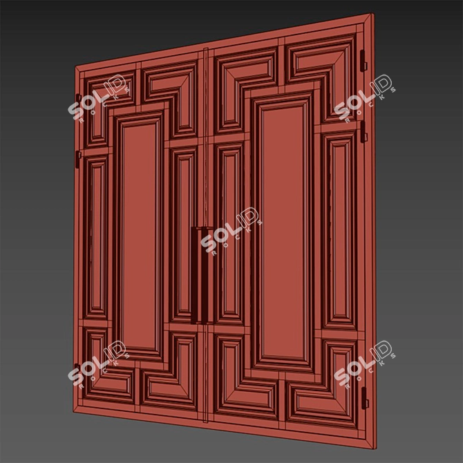 Modern Black Loft Gate 3D 3D model image 5