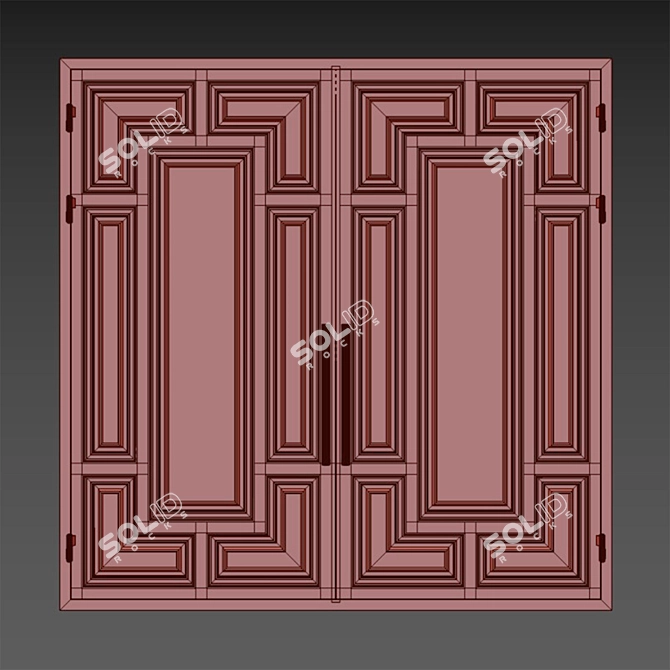 Modern Black Loft Gate 3D 3D model image 6