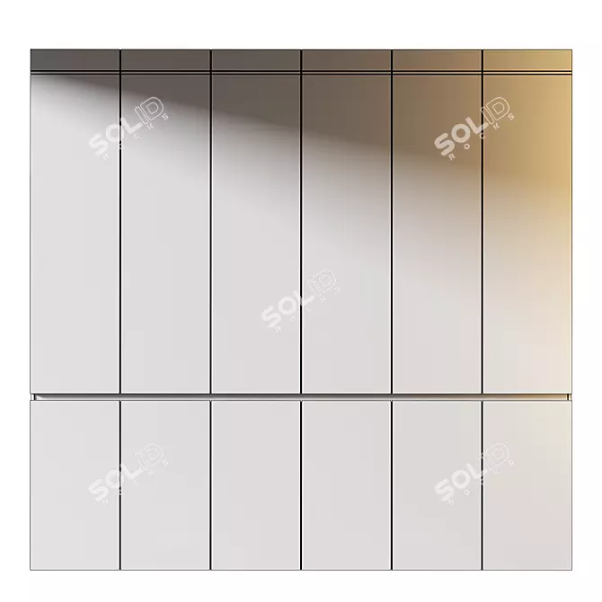 Stylish Modern Wardrobe Furniture 3D model image 3