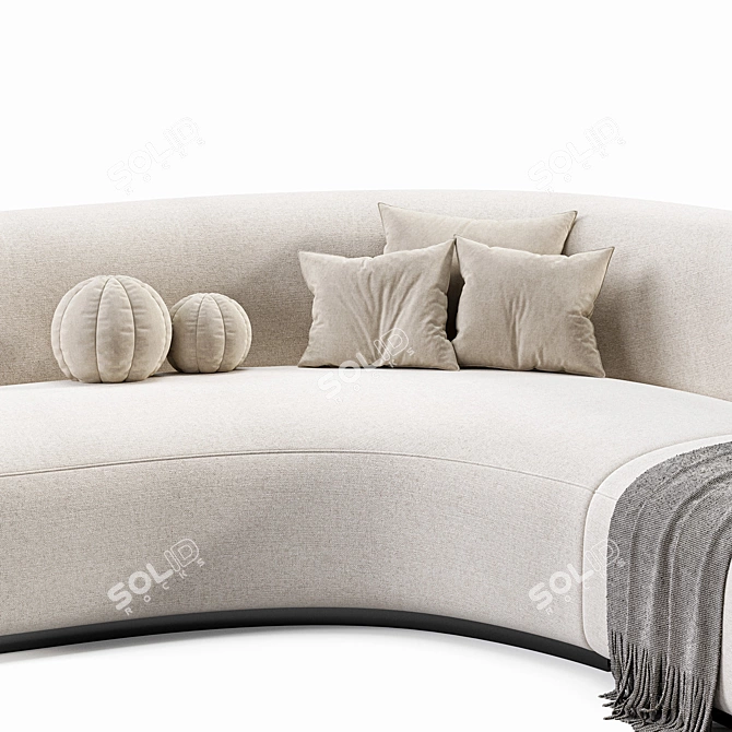 Luxury Eichholtz Boucle Sand Sofa 3D model image 3