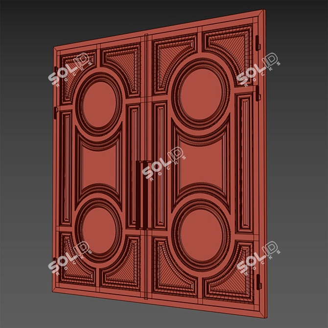 Sleek Black Loft Gate Design 3D model image 5